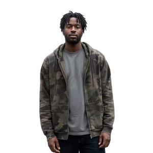 Sudadera con Capucha de Camuflaje para Hombre, Corte Regular, Algodón French Terry, Estilo Casual Otoñal, Diseño con Bolsillos - Product Image 1