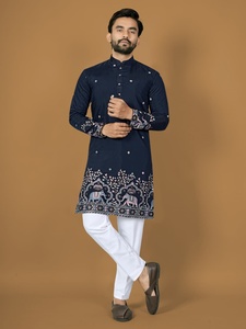 Elegant Embroidery <b>Silk</b> Straight <b>Kurta</b> for Party Wedding & Diwali - Product Image 3