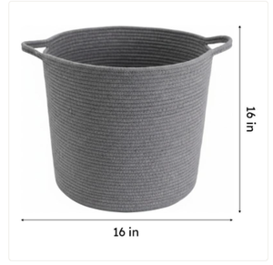 Wisdom Decor Woven <b>Basket</b> with <b>Handle</b> Handcrafted Storage Decorative for Home Organization Living Room Bedroom - Product Image 6