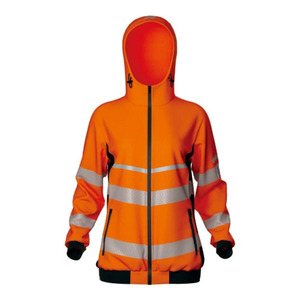 เสื้อแจ็คเก็ตนิรภัยสะท้อนแสงกันน้ำสีส้มแบบมีฮู้ด - Product Image 1