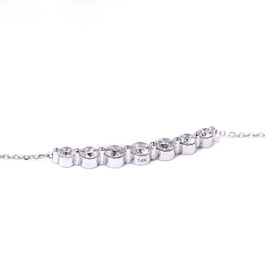 Collier tennis personnalisable, exquis et luxueux, en diamants de laboratoire 18 carats pour femmes, collier en diamants pour un usage quotidien - Product Image 2