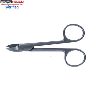 กรรไกรตัดเยื่อแบบโค้ง Beebee Crown ขนาด 4.25 / 10.5 ซม. สำหรับงานผ่าตัดทางทันตกรรม ใช้งานด้วยมือ ตัดเนียน ใช้ในคลินิก - Product Image 2