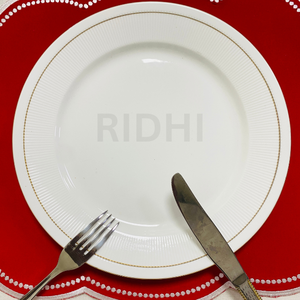 Ridhi Wholesale Red Table Linen <b>Placemat</b> with White Embroidery 14x20" Eco-Friendly Reusable Fabric Mats for Hotel, Wedding, Home - Product Image 5