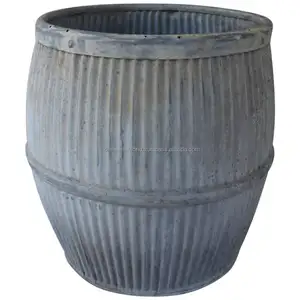 Grande fioriera zincata per produttori di decorazioni di fioriere moderne in ferro vasi da fiori di alta qualità in vendita