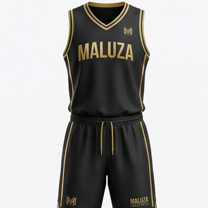 Professional mesh basketball uniform jersey and shorts team sports <b>kit</b> breathable athletic wear MALUZA INDUSTRIES - Product Image 1