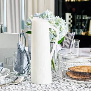 Pichet à eau minimaliste en résine blanche écologique, compatible micro-ondes, avec poignée, pour servir les boissons lors de fêtes - Product Image 1