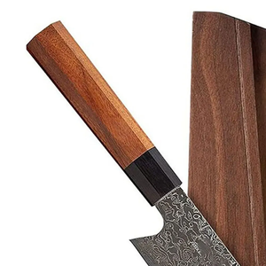 Couteau de chef japonais en acier Damas, manche en bois, forgé à la main, 8-9,9 pouces, ambidextre, couteau de cuisine professionnel - Product Image 5