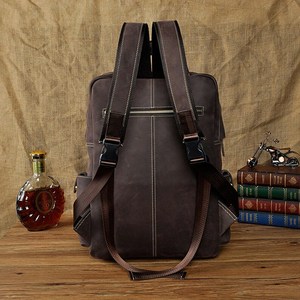 Ultimate <b>Waterproof</b> Leather <b>Backpack</b> Anti-Theft Vintage Laptop Rucksack Genuine Leather Luxury LBP-0350 - Product Image 2
