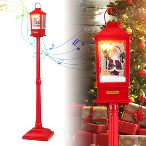 Christmas Decorative <b>Lighting</b> Musical Street Lamp <b>Post</b> with Detachable Snow Globe Lantern - Product Image 4