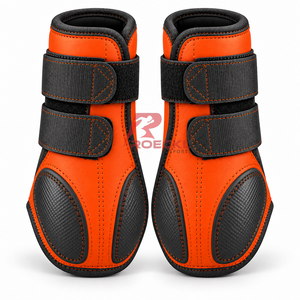 Bottes de brossage pour l'entraînement des chevaux avec tissu résistant, rembourrage doux et fermetures ajustables sécurisées pour une utilisation quotidienne pratique - Product Image 1