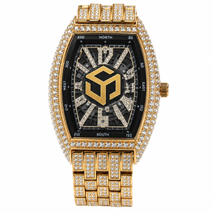 Reloj de Lujo con Incrustaciones de Diamantes Moissanite en Acero Inoxidable para Hombre y Mujer, Reloj de Pulsera Moderno - Product Image 6