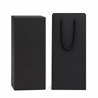 Boîte cadeau rigide de luxe vide Firduas avec sac de shopping, emballage pour bouteille de parfum ou de vin, insert en velours, logo personnalisé OEM, sans ruban