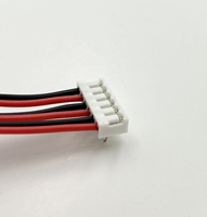 Arnés de cableado eléctrico personalizado UL1007 24AWG JC25 H20Y1-NP rojo y negro, marca LITE, con conductor de cobre de 70/90 mm de longitud