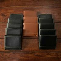 Dompet Lipat Dua Minimalis Pria Kulit Asli Tempat Kartu Pendek Saku Koin Pemblokir RFID Anti Maling Hadiah Harian