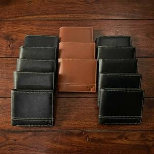 Portefeuille minimaliste en cuir véritable pour homme, porte-cartes court, poche à monnaie, blocage RFID, antivol, cadeau quotidien - Product Image 5