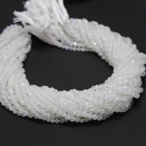 Cuentas Sueltas de Piedra Lunar Arcoíris Natural de 4mm y 5mm, Facetadas y Redondas, con Fuego Azul y Blanco, Certificadas por IGI, Tendencias de Joyería en Alibaba - Product Image 3