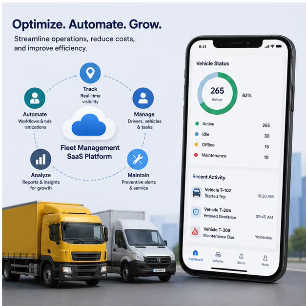 WISE HUSTLERS Fleet Management SaaS Platform Vehicle Tracking Software Driver Task Management Dispatch Monitoring Linux MAC