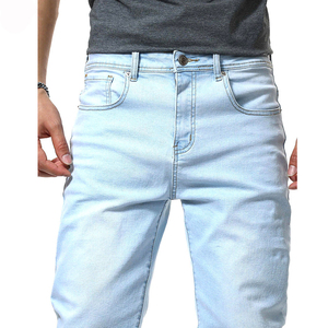 Jeans de Mezclilla de Algodón Orgánico de Alta Calidad al por Mayor para Hombre, Acabado Lavado, Cintura Alta, Corte Recto, Pantalones Casuales de Otoño/Invierno - Product Image 5