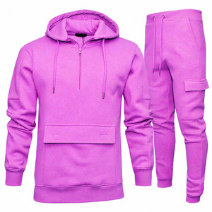 Conjunto Deportivo de Dos Piezas para Hombre, Ropa Deportiva de Gimnasio, Chándal de Felpa para Entrenamiento, Traje para Correr, Otoño Invierno - Product Image 1
