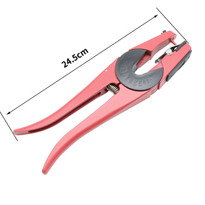Pince applicatrice d'étiquettes auriculaires pour animaux, pince métallique pour étiquettes auriculaires, 24,5 cm, rouge, équipement vétérinaire pour chiens, outils de santé animale - Product Image 1
