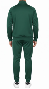 Modern Tracksuit Two Piece Apparel with Comfortable <b>Zip</b> Jacket and Matching <b>Trousers</b> for Athletic Training Casual Streetwear - Product Image 2