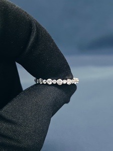 Bague Rizta Jewel en or blanc 14 carats et diamants de laboratoire DE VVS, entièrement sertie, cadeau idéal - Product Image 4