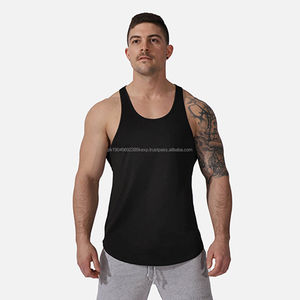 Custom Design Logo Printed <b>Men</b> Ribbed Sports Tank <b>Top</b> <b>Muscle</b> Gym Workout Breathable Tank <b>Tops</b> Super Thick T-shirt for Summer - Product Image 1
