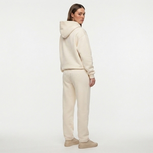 <b>Women</b> Solid for Zipper Oversized Hoodie Tracksuit Set <b>Fleece</b> Pullover Sweatshirt <b>Jogger</b> Pants Casual Streetwear - Product Image 2