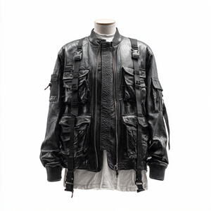 Veste en cuir de style Genz de haute qualité, très élégante et cool - Product Image 1