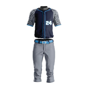 Uniformes de Béisbol y Sóftbol Personalizados al por Mayor con Mangas Cortas, Impresión Personalizada, Protección Anti-UV y Secado Rápido para Unisex - Product Image 6