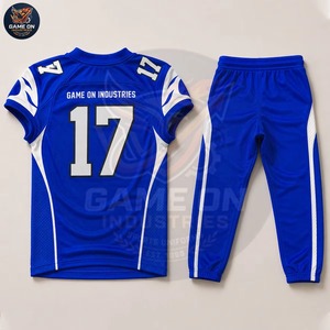 Ensemble de maillot et pantalon de football américain sublimé, nouveau design, personnalisable avec le nom et le numéro du joueur, vêtements de sport pour hommes et femmes - Product Image 5
