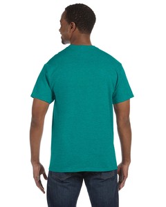Camiseta de Verano para Hombre, Marca de Moda, 220 g, Algodón, Manga Corta, Cuello Redondo, Color Sólido, Lisa, Básica, Informal - Product Image 3