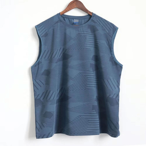เสื้อกล้ามผู้ชายขายส่ง น้ำหนักเบา สำหรับฤดูร้อน เสื้อยิมแขนกุด สกรีนโลโก้ได้ เสื้อกล้ามผ้าฝ้าย เนื้อนุ่ม ระบายอากาศดี ชุดกีฬา - Product Image 1