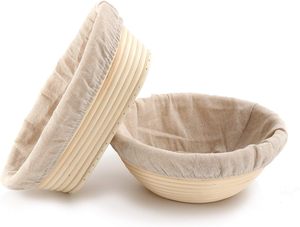 Nouveau panier de levage ovale en rotin tressé à la main, durable et rustique, de 9 à 10 pouces, avec doublure, pour boulangerie commerciale - Product Image 4