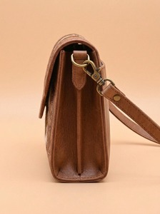 Western Genuine Leather Cowhide Handtooled Short Crossbody Animal Prints Embossed Envelope Purse Vintage Shoulder Coin Holder - Product Image 2