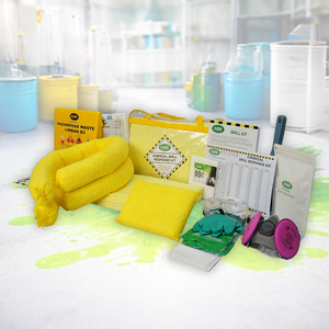 SABER Eco-Friendly <b>30L</b> Chemical Spill Response Kit Portable Soft <b>Bag</b> Acid Absorbent Laboratory Emergency Cleanup - Product Image 1
