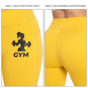 Leggings Deportivos de Cintura Alta para Mujer, Marca Regal Three LLC, con Logotipo Estampado, Ligeros, de Poliéster Tejido - Product Image 6