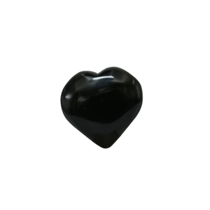 Obsidienne noire polie, motif floral fait main, forme cœur, Feng Shui, décoration, cadeau du Nouvel An et de la remise des diplômes, 1 pouce - Product Image 1