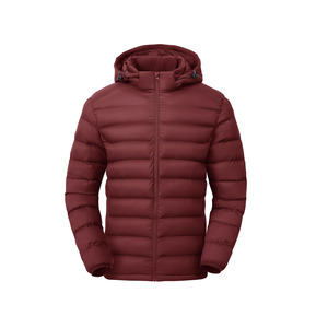 Custom Men's Lightweight <b>Winter</b> Streetwear Puffer Jacket Stand Collar Bubble <b>Coat</b> with Logo Design Warm Polyester Material - Product Image 1