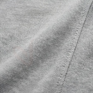 Polo à manches courtes gris pour homme, 100% coton jersey, décontracté, respirant, coupe classique, design tricoté uni - Product Image 5