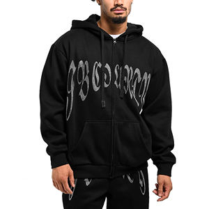 Sudadera básica para hombre con cristales, que ofrece comodidad ligera, ajuste flexible y un estilo casual moderno, ideal para atuendos diarios. - Product Image 1