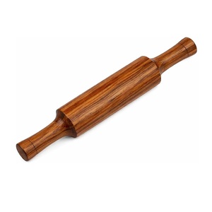 Rodillo de Madera de Acacia para Cocina, Rodillo de Madera Natural para Roti, Chapati, Paratha, Pizza, Herramienta para Hornear y Cocinar - Product Image 2