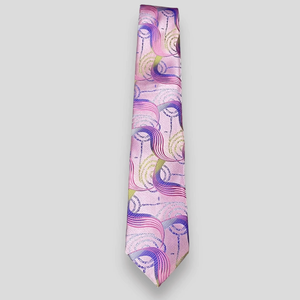 Corbata de Seda de Diseño Abstracto Rosa Benon para Hombre |   Corbata de Jacquard Premium para Negocios, Bodas y Fiestas, Accesorio de Moda de Lujo - Product Image 1