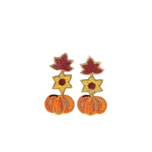 Helloween Handmade Knit Earrings Christmas Cartoon <b>Cute</b> Seed Bead <b>Bear</b> Earrings for Women Dangle Earrings for Christian Style - Product Image 1