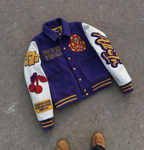 Nueva Llegada 2026 Chaqueta Universitaria Personalizada para Hombre, Chaqueta Varsity de Béisbol Personalizada, Abrigos de Béisbol Vintage - Product Image 3