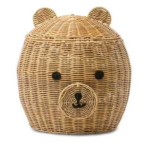 Grand panier de rangement en rotin en forme d'ours pour enfants, meubles pour enfants, chambre d'enfant, panier de rangement pour jouets en osier naturel, décoration de chambre d'enfant - Product Image 2