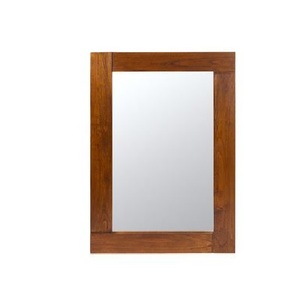Wooden Mirror Frame Aesthetic Interior Feature Offering Decorative Refinement for Carefully Styled Home Environments - Product Image 2
