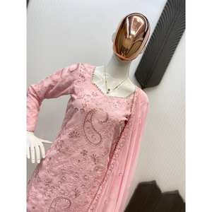 Conjunto de Top, Pantalón y Dupatta de Diseñador para Fiesta, Talla XL - Product Image 2