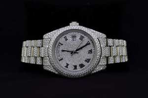 Relojes Mecánicos de Edición Limitada de Primera Calidad, Elegantes, Completamente Adornados con Moissanita, Esfera de Cristal, Acero Inoxidable, para Hombre - Product Image 4