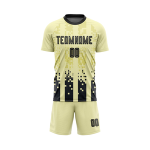Ensemble de maillots de football sportifs à manches courtes, confortables et respirants, de haute qualité, avec design personnalisé - Product Image 2